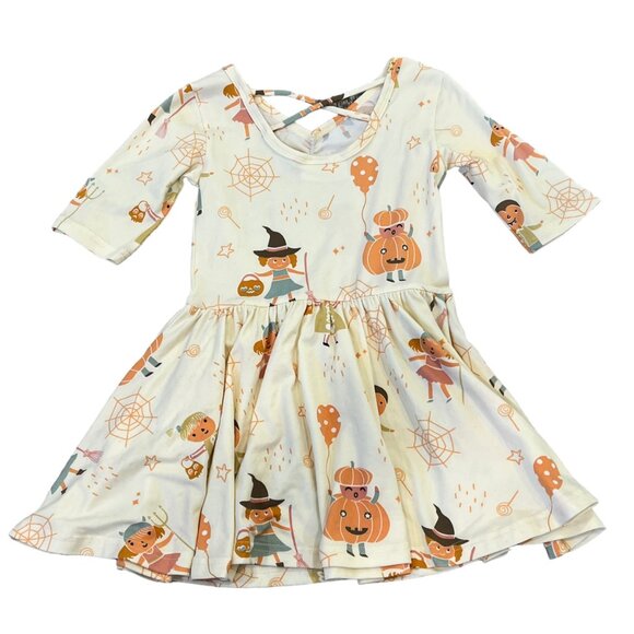 Dot Dot Smile 2T Dancer Dress Halloween Witch Print Dress - Picture 4 of 6